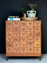 Load image into Gallery viewer, Solid Wood, Library Index Cabinet | Multidrawer Unit