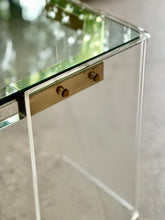 Load image into Gallery viewer, Lucite, Brass & Glass Coffee Table
