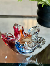 Load image into Gallery viewer, Art Glass Bowl with Red & Blue Hues