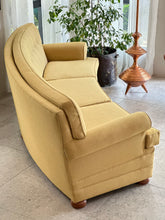 Load image into Gallery viewer, Large Curved Vintage Upholstered Couch