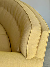 Load image into Gallery viewer, Large Curved Vintage Upholstered Couch