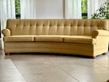 Load image into Gallery viewer, Large Curved Vintage Upholstered Couch