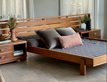 Load image into Gallery viewer, Bed Set by Torrente Furniture | Base, Pedestals & Headboard