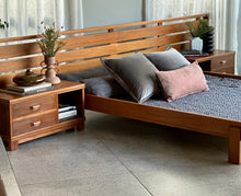 Load image into Gallery viewer, Bed Set by Torrente Furniture | Base, Pedestals & Headboard