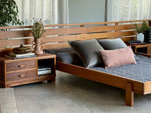 Load image into Gallery viewer, Bed Set by Torrente Furniture | Base, Pedestals & Headboard