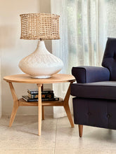 Load image into Gallery viewer, Vintage Round Two-Tier Oak Coffee Table