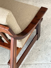 Load image into Gallery viewer, Solid Imbuia Couch - Sloped/Dipped Armrests