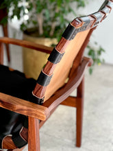 Load image into Gallery viewer, Mid-Century, Leather & Wood Lounge Chair