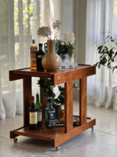 Load image into Gallery viewer, Two-Tier Kiaat Drinks Trolley