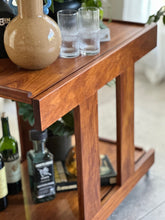 Load image into Gallery viewer, Two-Tier Kiaat Drinks Trolley