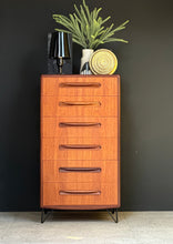 Load image into Gallery viewer, Mid-Century G-Plan Fresco Tallboy Chest Of Drawers