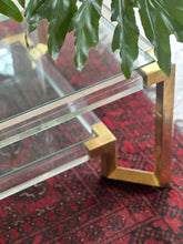 Load image into Gallery viewer, Post Modern Lucite, Brass & Glass Coffee Table