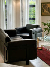Load image into Gallery viewer, Rare Sofa Set - Couch & Armchair in Leather - Luigi Caccia Dominioni For Azucena