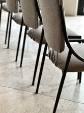 Load image into Gallery viewer, Set of Six Retro Steel & Fabric Chairs