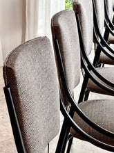 Load image into Gallery viewer, Set of Six Retro Steel & Fabric Chairs