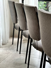 Load image into Gallery viewer, Set of Six Retro Steel & Fabric Chairs