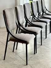 Load image into Gallery viewer, Set of Six Retro Steel & Fabric Chairs