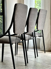 Load image into Gallery viewer, Set of Six Retro Steel & Fabric Chairs