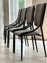 Load image into Gallery viewer, Set of Six Retro Steel & Fabric Chairs