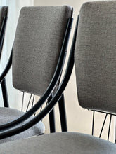 Load image into Gallery viewer, Set of Six Retro Steel & Fabric Chairs