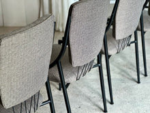 Load image into Gallery viewer, Set of Six Retro Steel & Fabric Chairs
