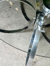 Load image into Gallery viewer, Circular Chromed & Glass Top Coffee Table