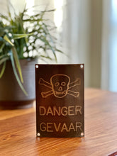 Load image into Gallery viewer, Vintage Metal Danger/Gevaar Signs