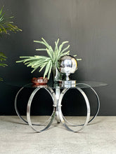 Load image into Gallery viewer, Circular Chromed & Glass Top Coffee Table