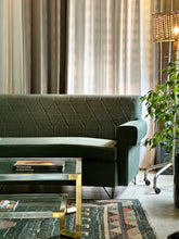 Load image into Gallery viewer, Large Curved Retro Upholstered Couch