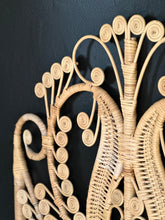 Load image into Gallery viewer, Rattan and Cane Peacock-Style Single Headboard