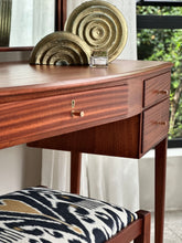 Load image into Gallery viewer, Mid-Century Dresser With Mirror & Stool