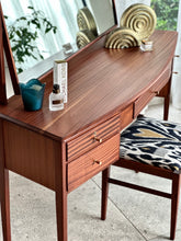 Load image into Gallery viewer, Mid-Century Dresser With Mirror & Stool