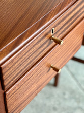 Load image into Gallery viewer, Mid-Century Dresser With Mirror & Stool