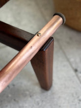 Load image into Gallery viewer, Mid-Century Curved Bar with Copper Footrest