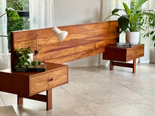 Load image into Gallery viewer, Mid-Century Headboard & Pedestals
