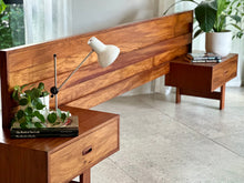 Load image into Gallery viewer, Mid-Century Headboard & Pedestals
