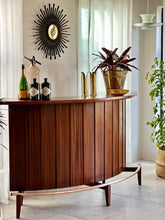Load image into Gallery viewer, Mid-Century Curved Bar with Copper Footrest