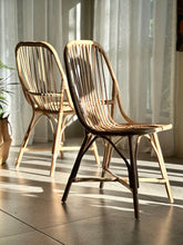 Load image into Gallery viewer, Pair Of Wicker Dining Chairs