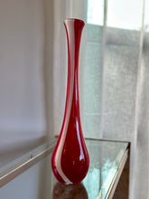 Load image into Gallery viewer, Red & White Tall Vase
