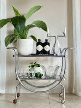 Load image into Gallery viewer, Art Deco Style, Chromed Drinks Cart