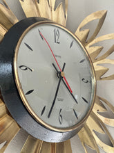 Load image into Gallery viewer, Vintage "Sunburst" Clock by Smiths
