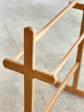 Load image into Gallery viewer, Solid Oak Three Rail Towel Stand