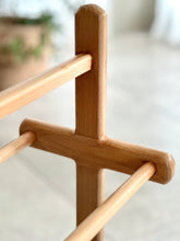 Load image into Gallery viewer, Solid Oak Three Rail Towel Stand