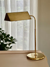 Load image into Gallery viewer, Brass Reading Lamp | Banker's Style Lamp