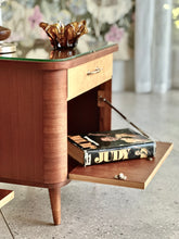 Load image into Gallery viewer, Art Deco-Style King Bed with Pedestals