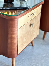 Load image into Gallery viewer, Art Deco-Style King Bed with Pedestals