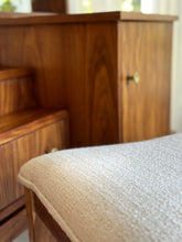 Load image into Gallery viewer, Retro Dresser with Mirrored Cabinets & Stool