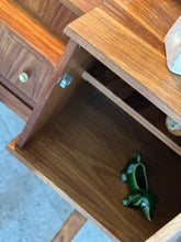 Load image into Gallery viewer, Retro Dresser with Mirrored Cabinets & Stool
