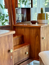 Load image into Gallery viewer, Retro Dresser with Mirrored Cabinets & Stool