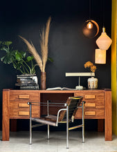Load image into Gallery viewer, Mid-Century Kiaat Desk with 6 Drawers